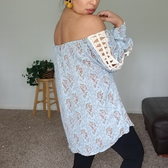 LOVE STORY OFF SHOULDER TUNIC TOP - Picture 11 of 15